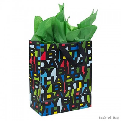 Large Gift Bag With Tissue Paper Cute Design Handle Bag With Ribbon Durable And Waterproof Customized Printing