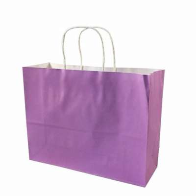 Recylable Paper Shopping Package Bags Gift Bag Multifuntion Kraft Paper Bags With Handle Candy Color