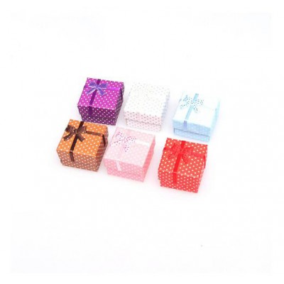 Hot Selling Small Dot Cardboard Ring Box Jewelry Display Packaging Gift Box